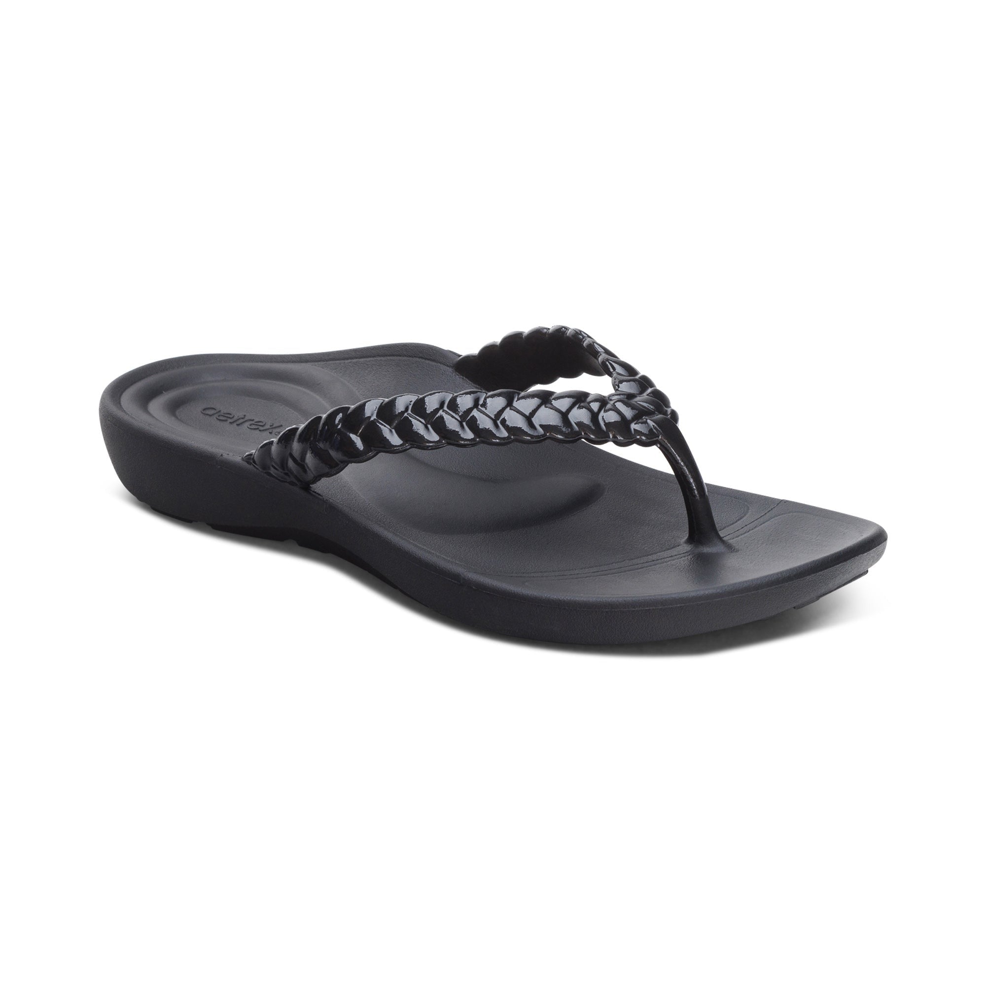 Aetrex Vicki Sandal Women's - Black Gloss