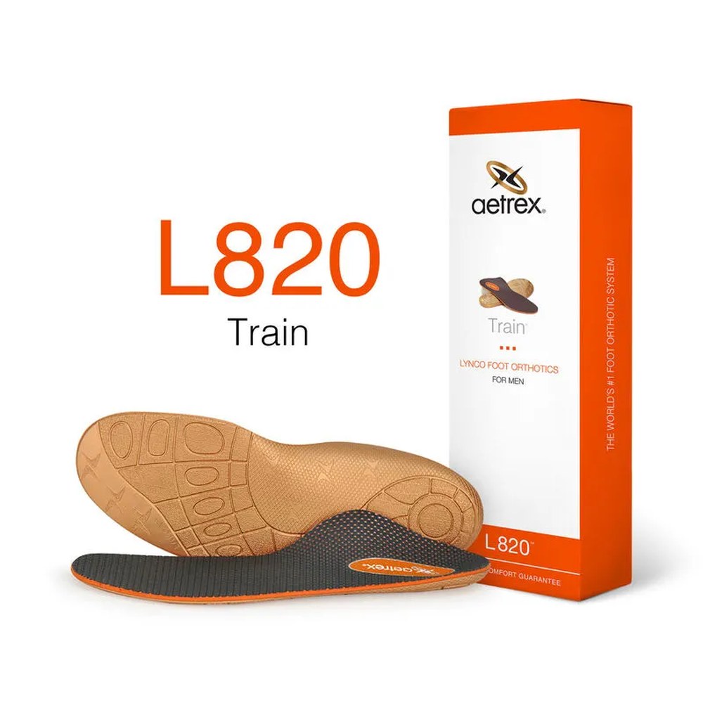 Aetrex Train Posted Orthotic Insole - Blue/Orange