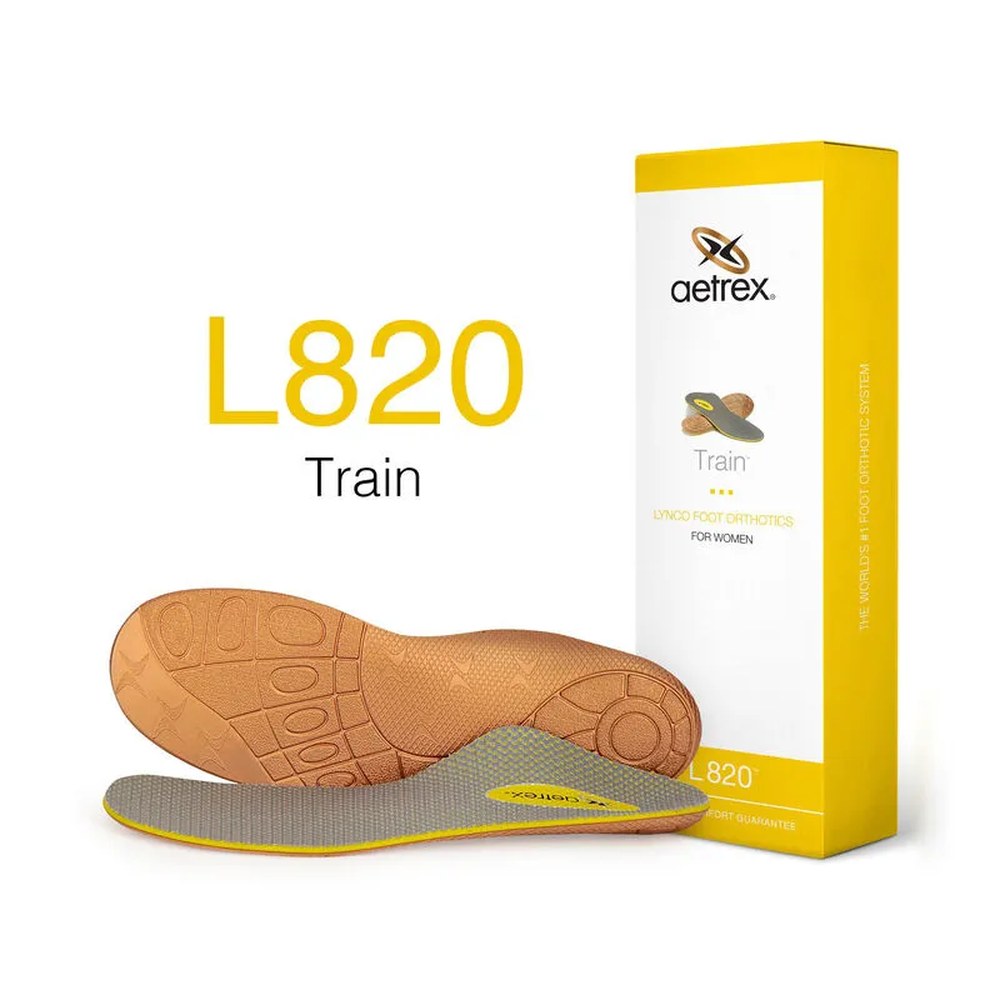 Aetrex Train Posted Women's Orthotic Insole - Grey/Green