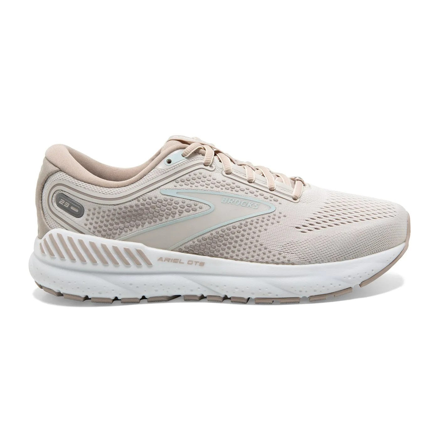 Brooks Ariel GTS 23 Women's Running Shoe - Chateau Grey/White Sand/ Blue
