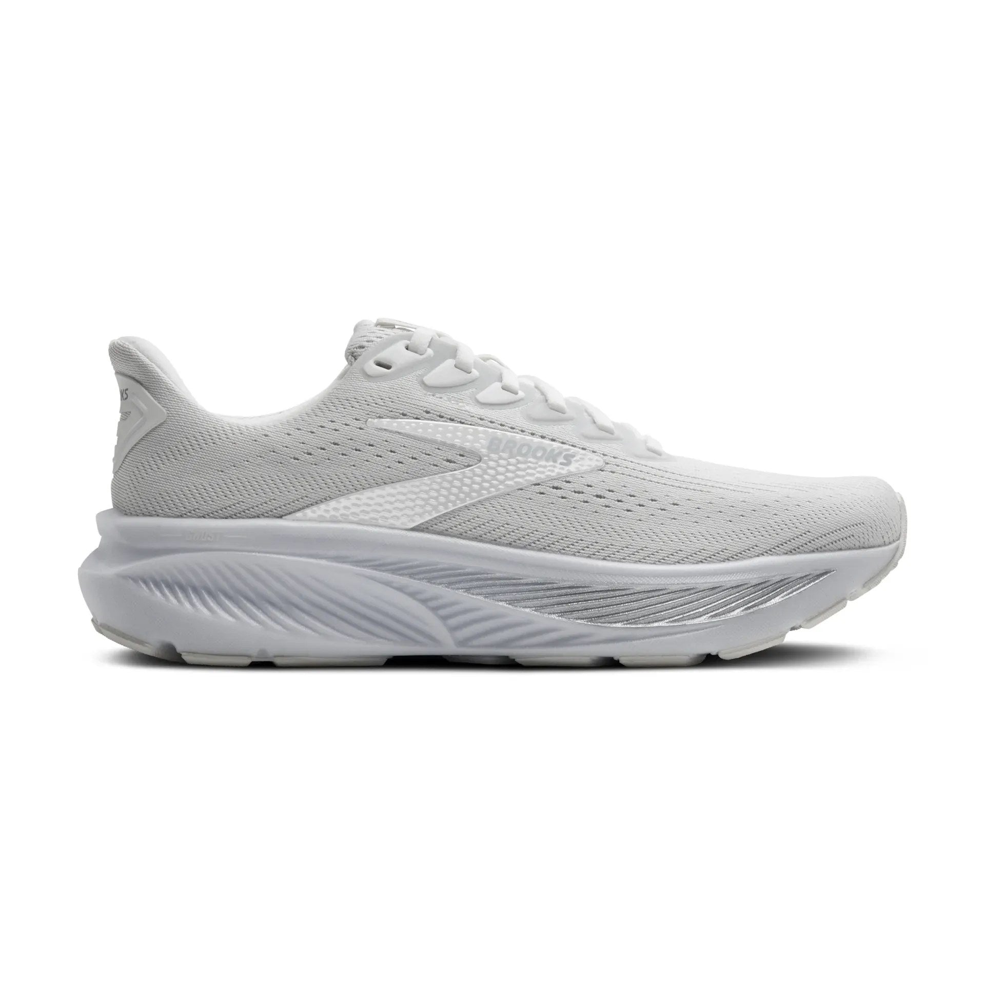 Brooks Ghost 17 Women's Running Shoe - White/White/Grey