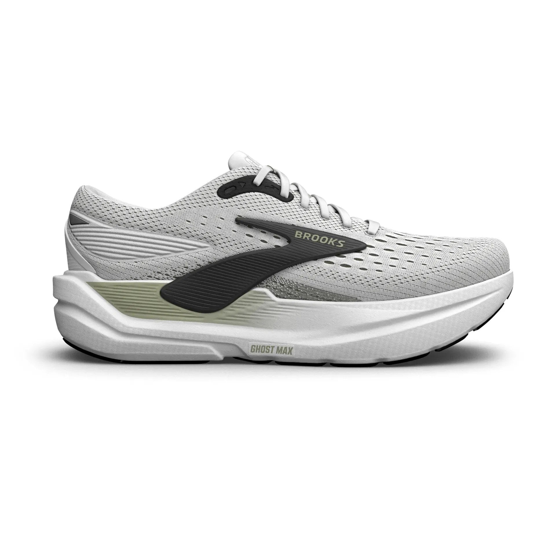 Brooks Ghost Max 3 Men's Running Shoe - Bright White/Tea/Black