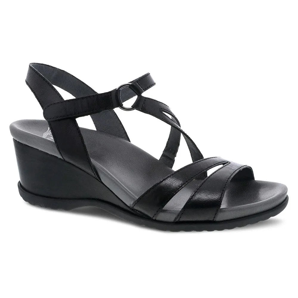 Dansko Addyson Glazed Women's Sandal - Black