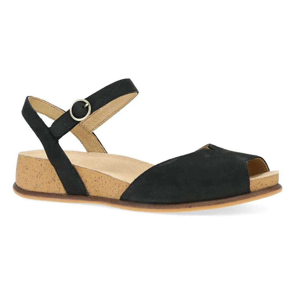 Dansko Cass Milled Nubuck Women's Sandal - Black
