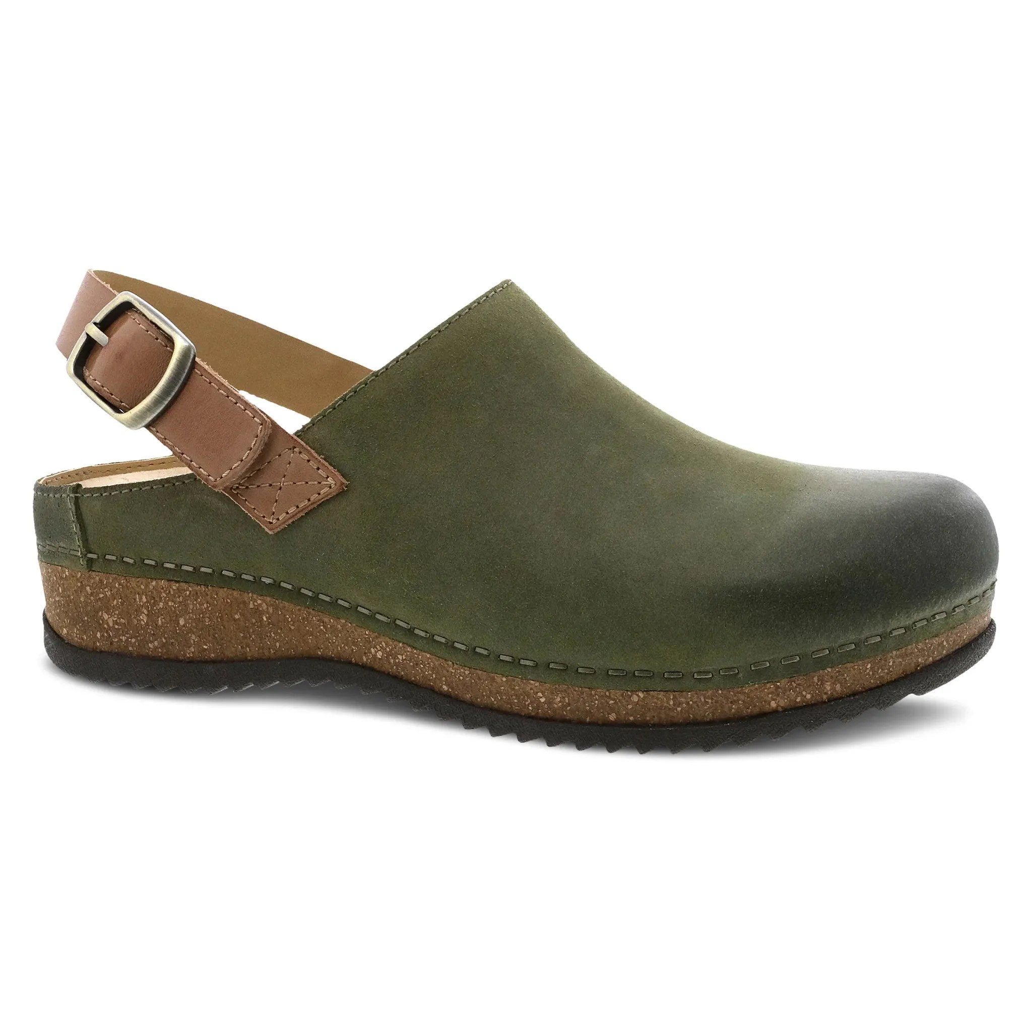 Dansko Merrin Burnished Women's Casual Shoe - Olive