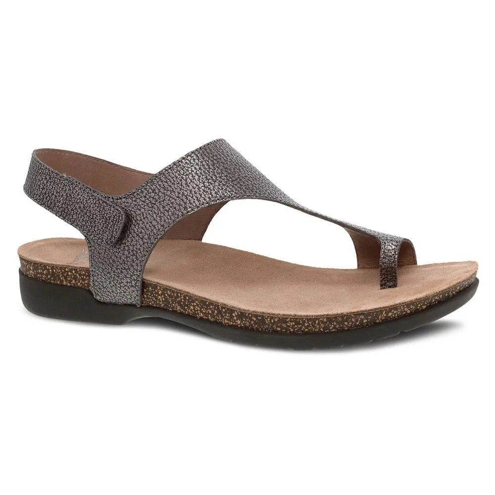 Dansko Reece Waxy Burnished Women's Sandal - Pewter