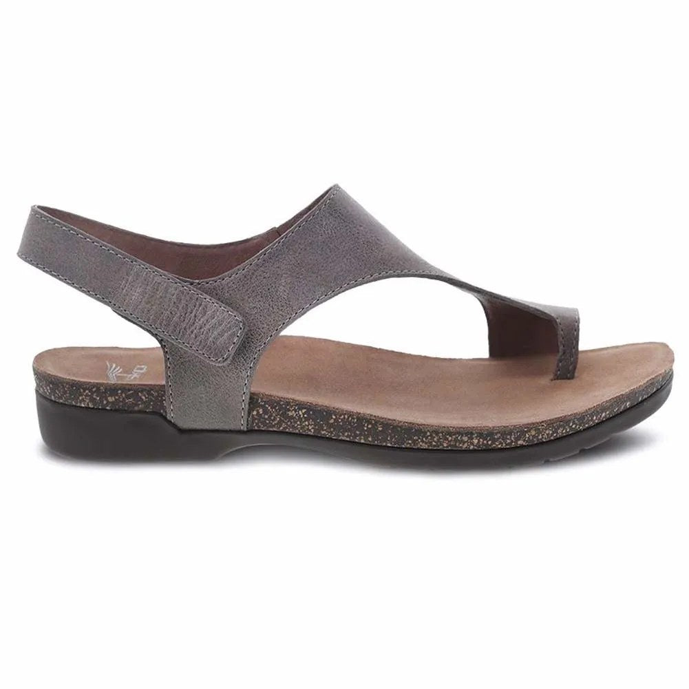 Dansko Reece Waxy Burnished Women's Sandal - Stone