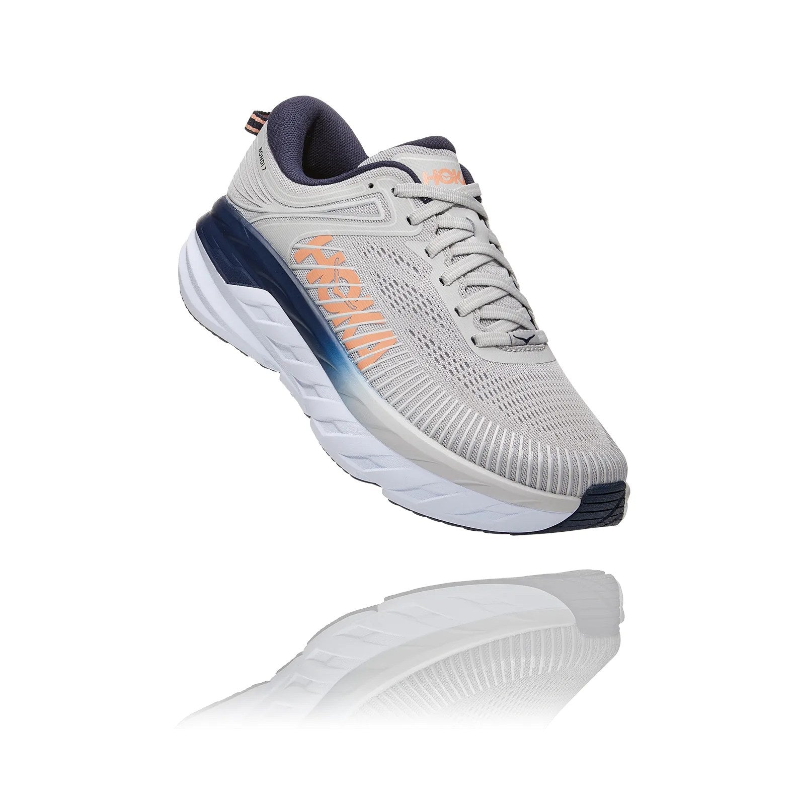 Hoka Bondi 7 Women's Running Shoe - Lunar Rock/Black Iris