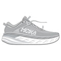 Hoka Bondi 7 Women's (Wide) Running Shoe - Harbor Mist/ White