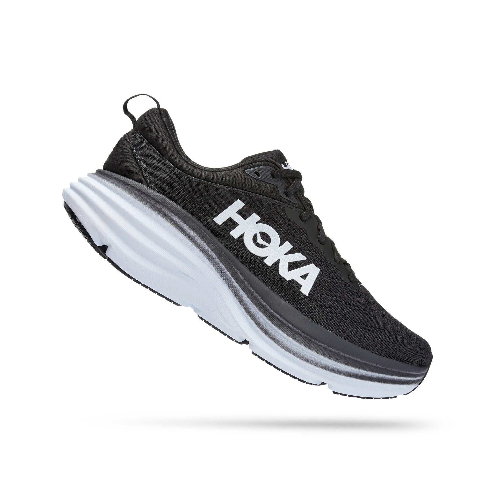 Hoka Bondi 8 Men's Running Shoe - Black/White