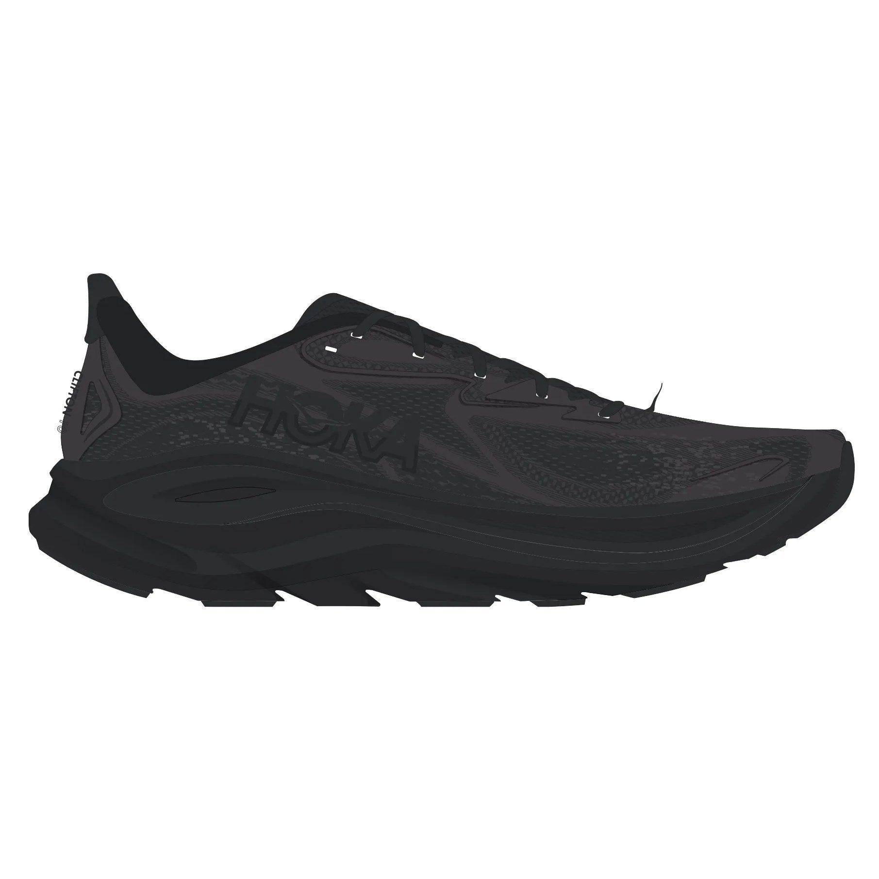 Hoka Clifton 10 Women's Running Shoe - Black/Black