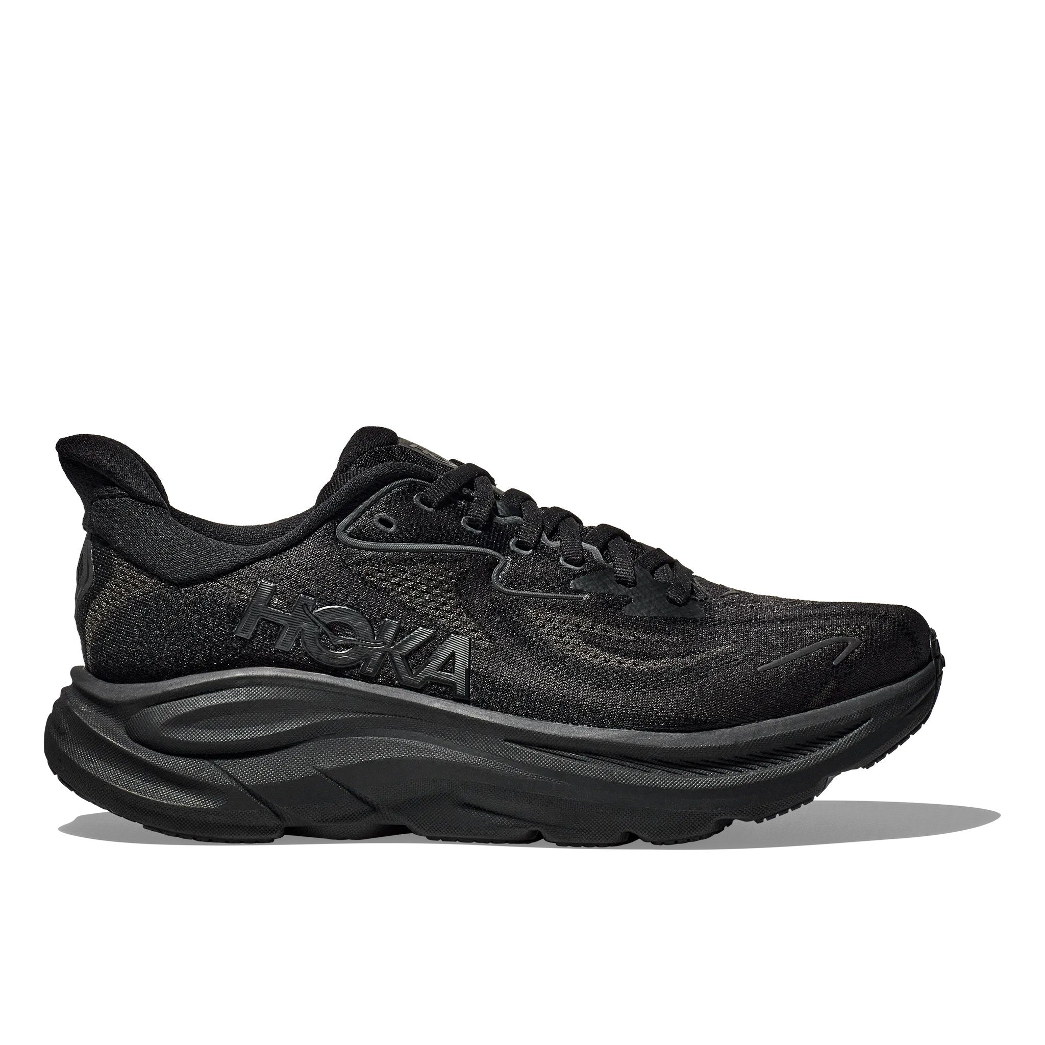 Hoka Clifton 10 Men's Running Shoe (Wide) Running Shoe - Black/Black