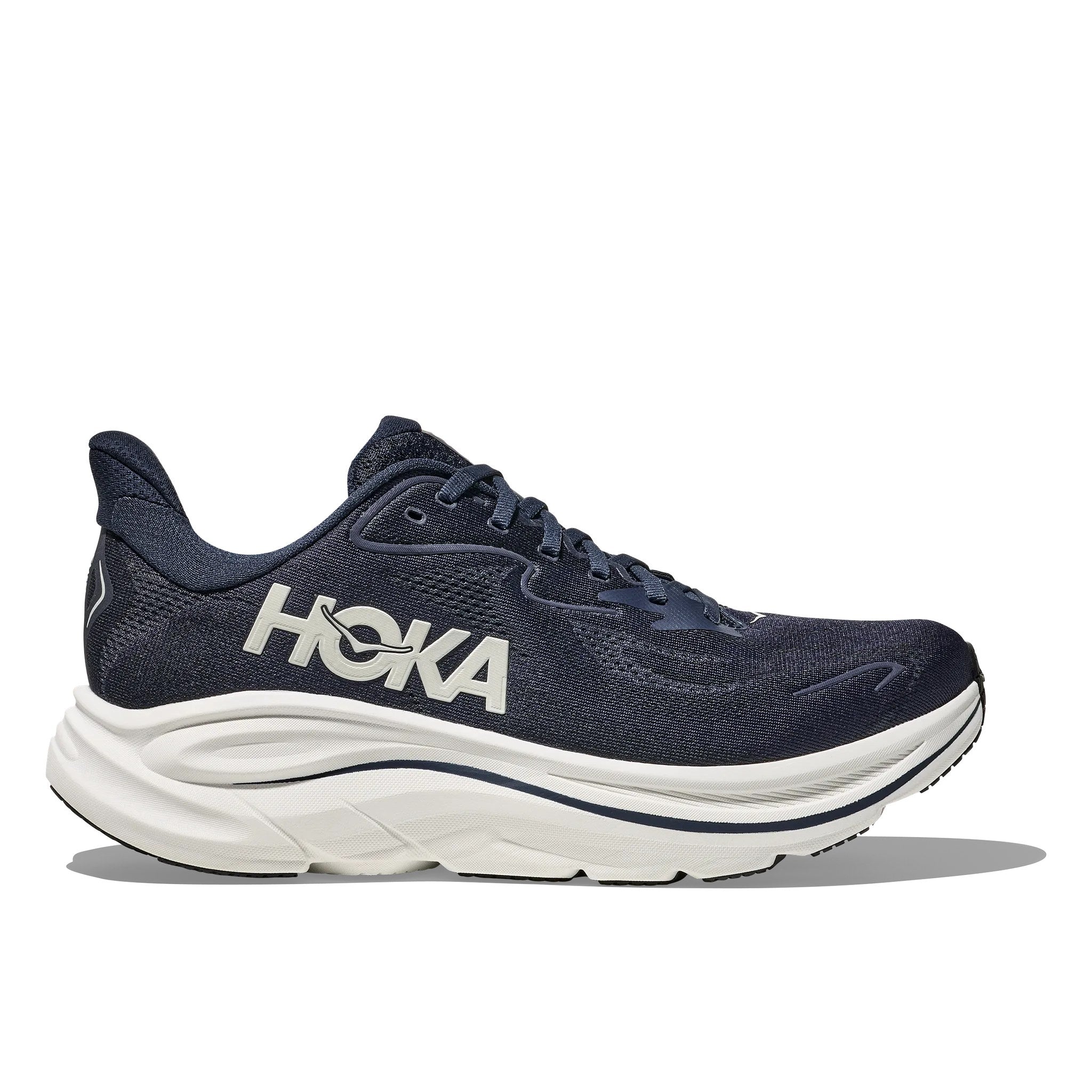 Hoka Clifton 10 Men's Running Shoe (Wide) Running Shoe - Navy / White