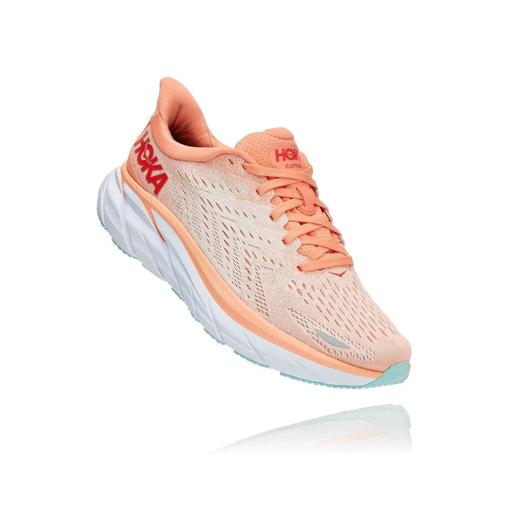 Hoka Clifton 8 Men's Running Shoe - Cantaloupe / Silver Peony