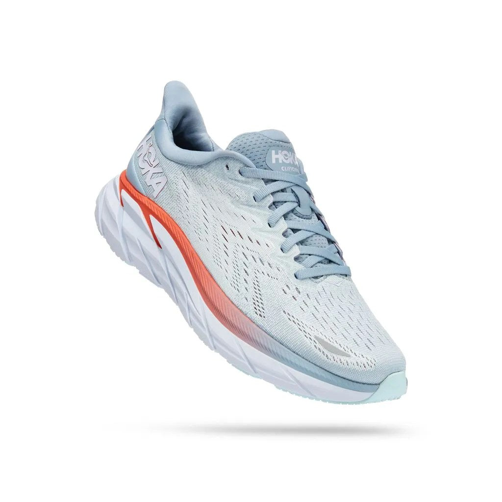 Hoka Clifton 8 Women's Running Shoe (Wide) Running Shoe - Blue Fog/Plein Air