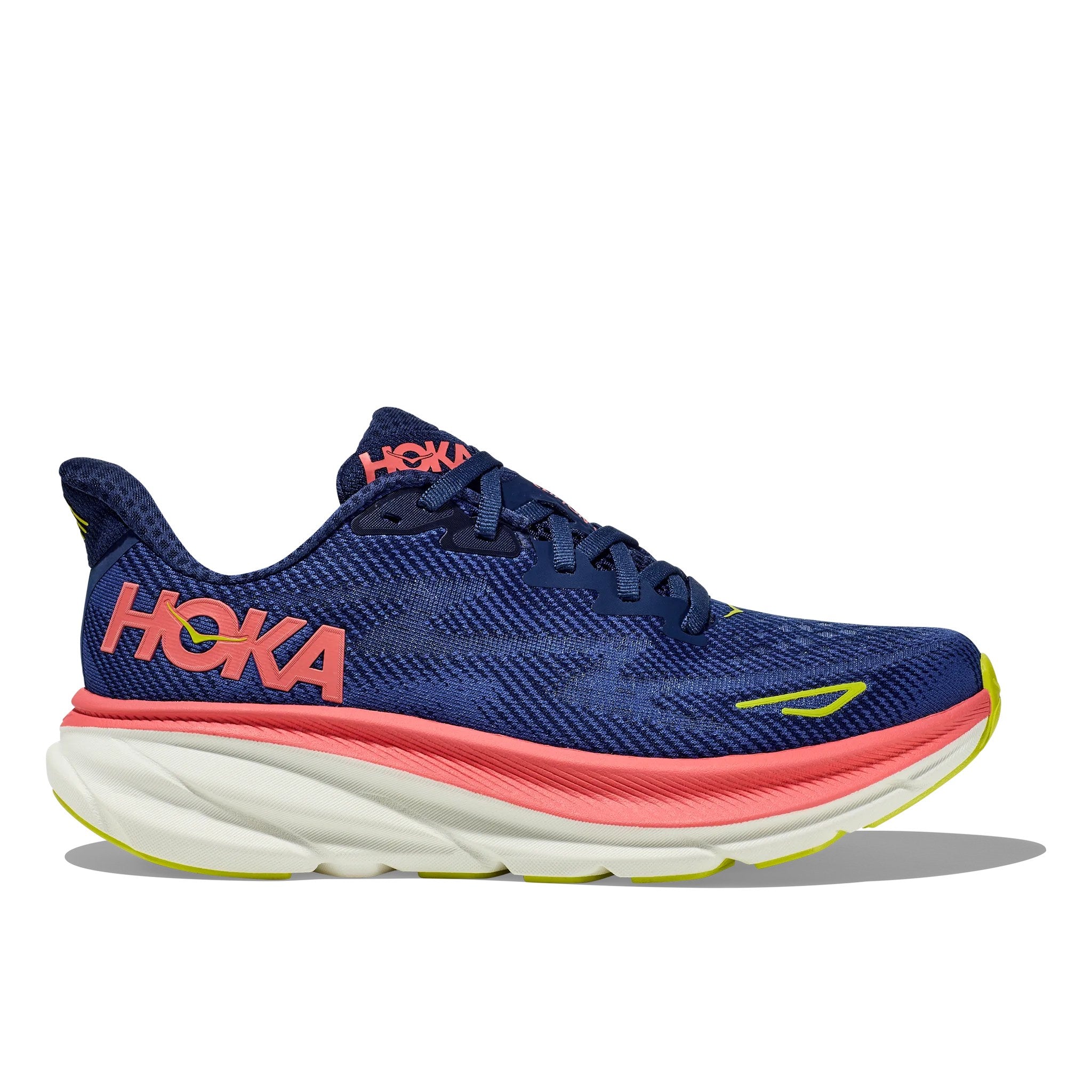 Hoka Clifton 9 Men's Running Shoe - Evening Sky/Coral