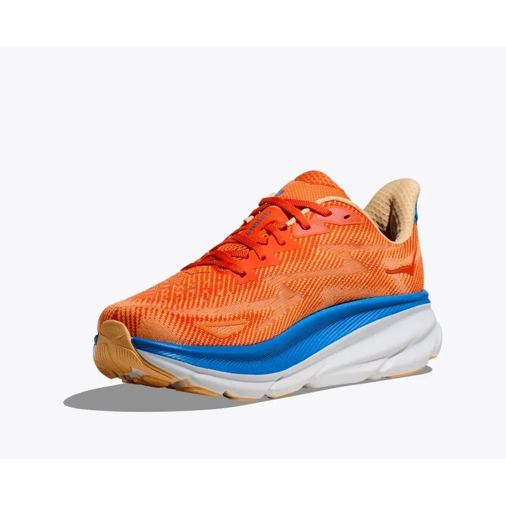 Hoka Clifton 9 Women's Running Shoe (Wide) Running Shoe - Vibrant Orange/Impala