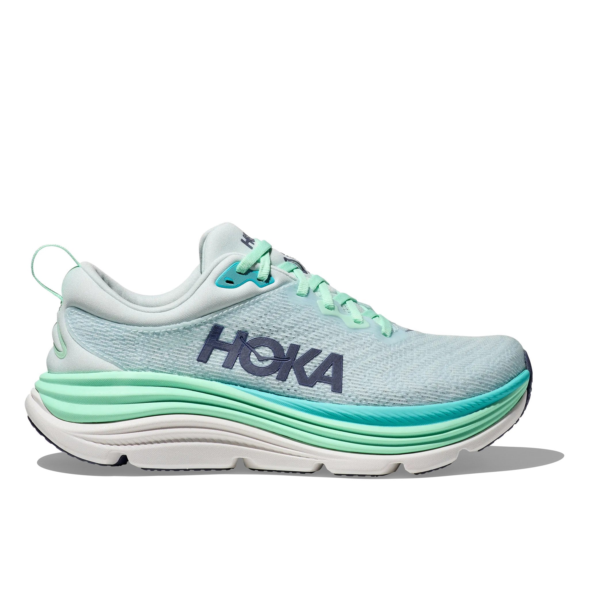 Hoka Gaviota 5 Women's Running Shoe - Snow Melt / Cielo Blue