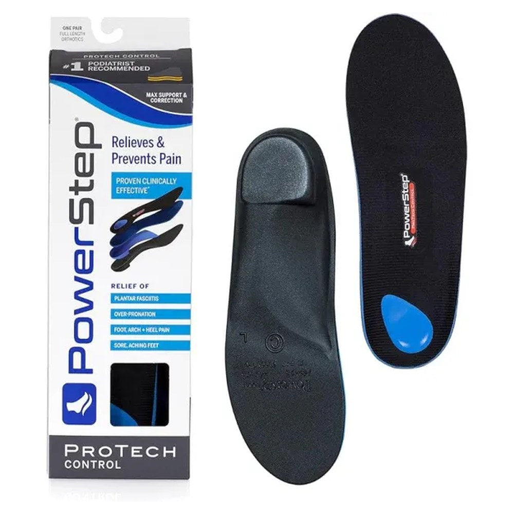Powerstep Protech Control Met Orthotic Insole - Blue