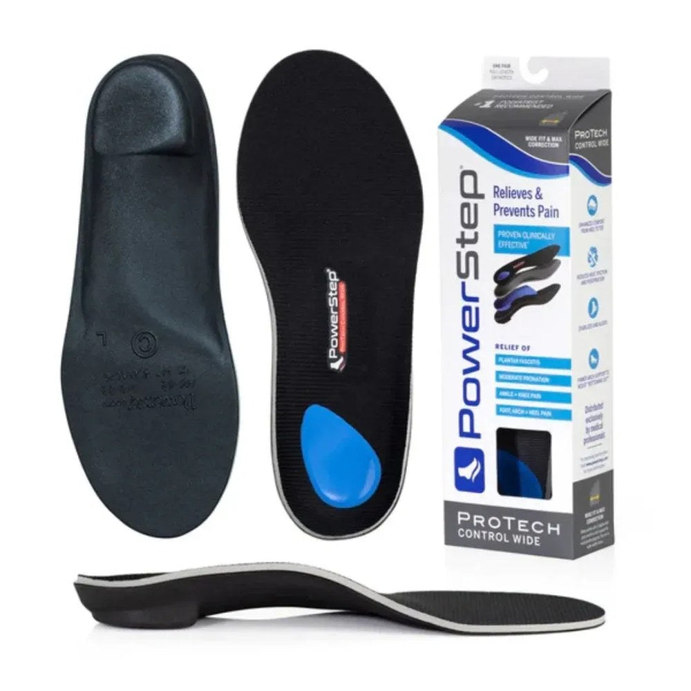 Powerstep Protech Control Wide Orthotic Insole - Grey