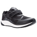 Propet One Strap Men's Walking Shoe - Black/Dk Grey