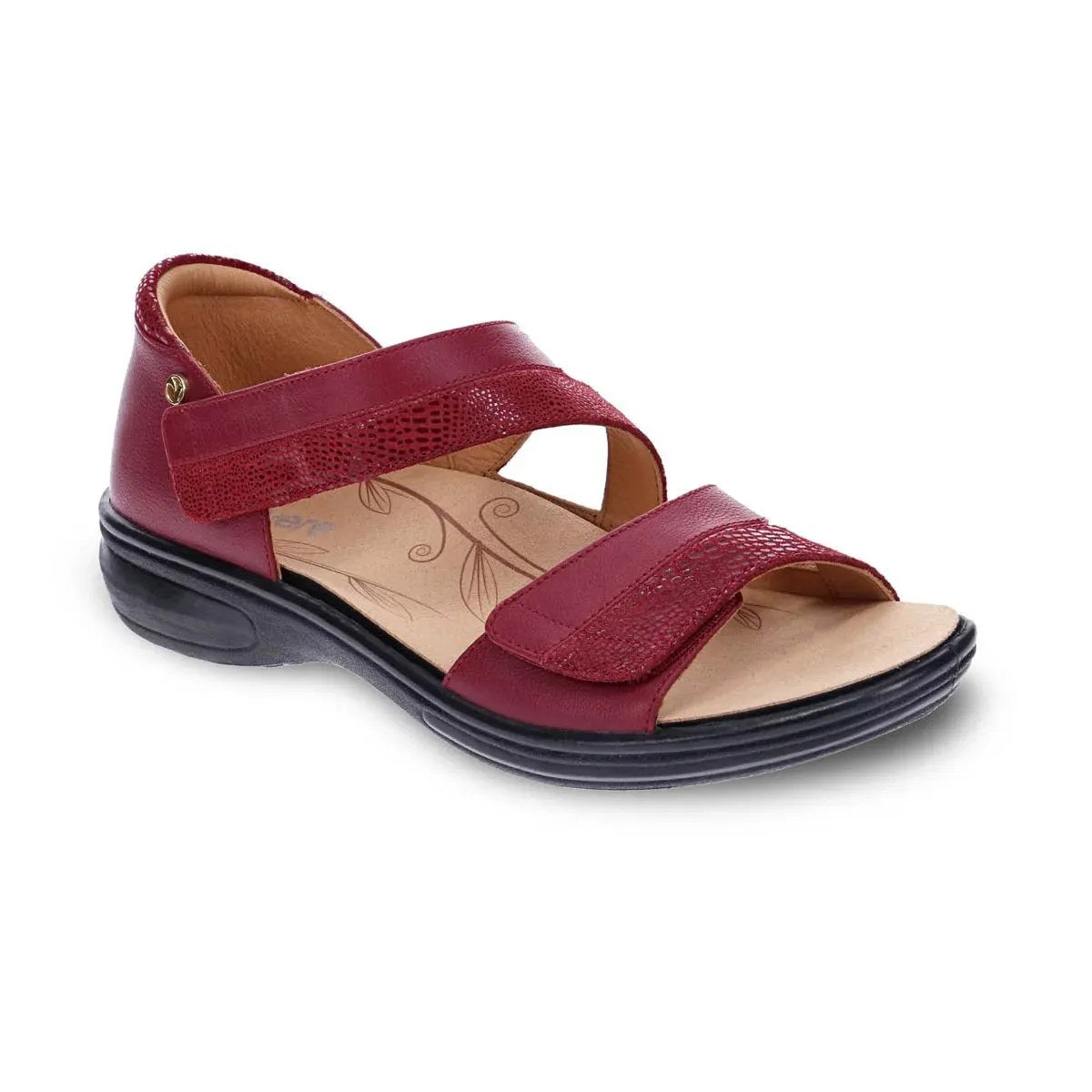 Revere Mauritius 2 Strap Bl Women's Sandal - Cherry French Lizard