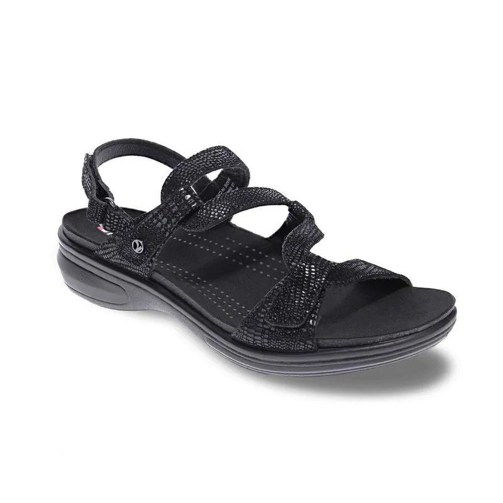 Revere Miami Women's Sandal - Black Lizard