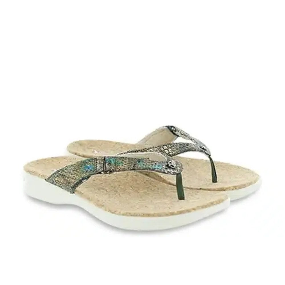 Revere Napoli Women's Sandal - Peacock Python
