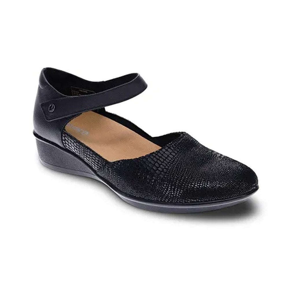 Revere Osaka Women's Casual Shoe - Black Lizard