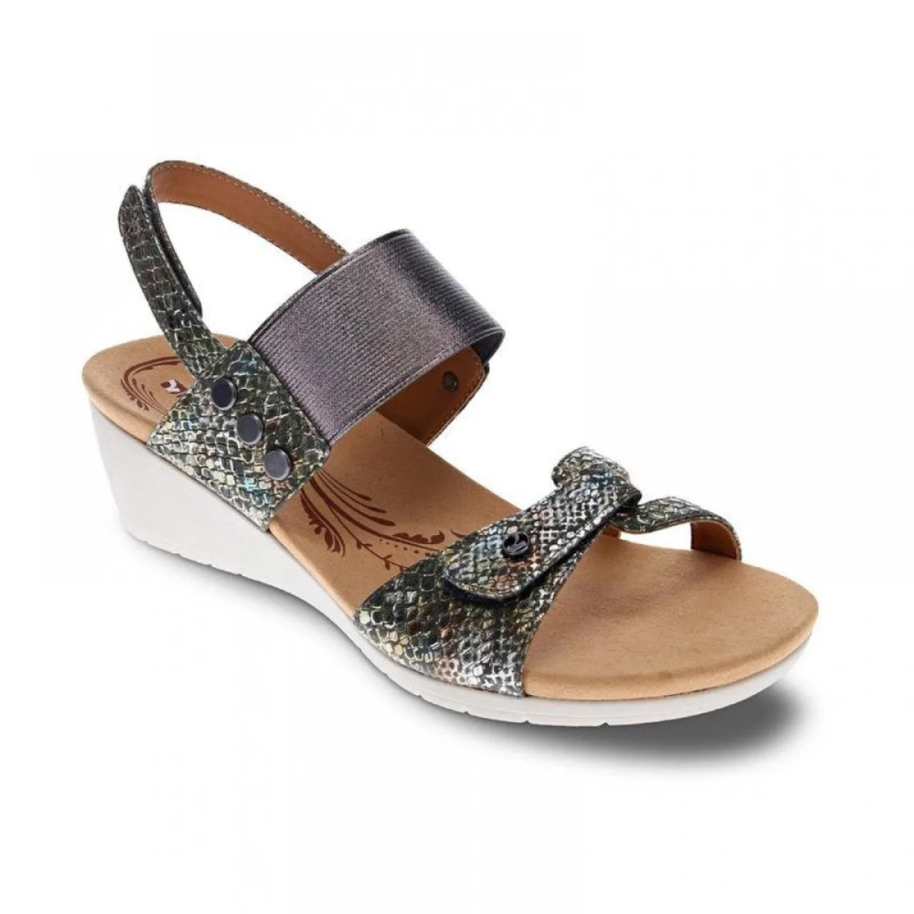 Revere Tahiti Peacock Women's Sandal - Peacock Python