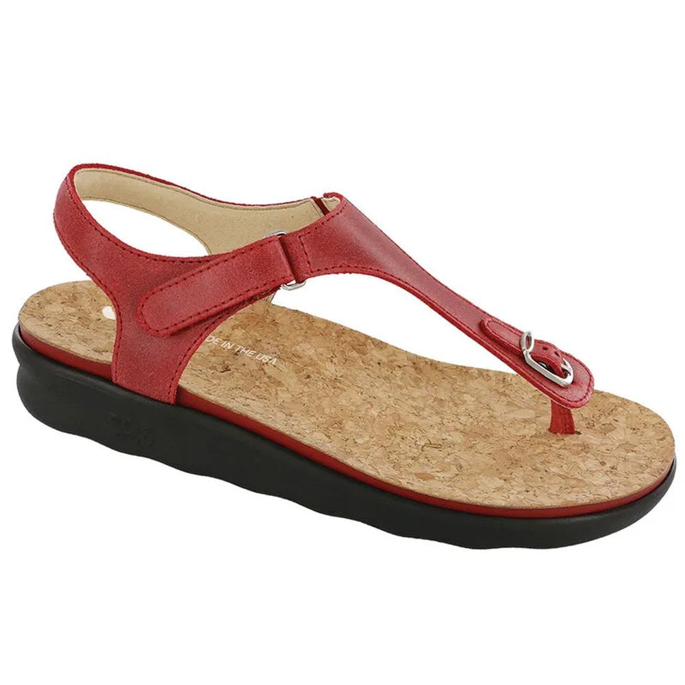 SAS Marina T-Strap Women's Sandal - Red