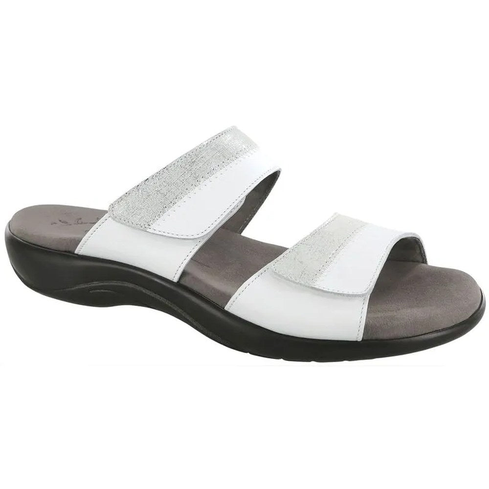 SAS Nudu Slide Women's Sandal - White/Silver