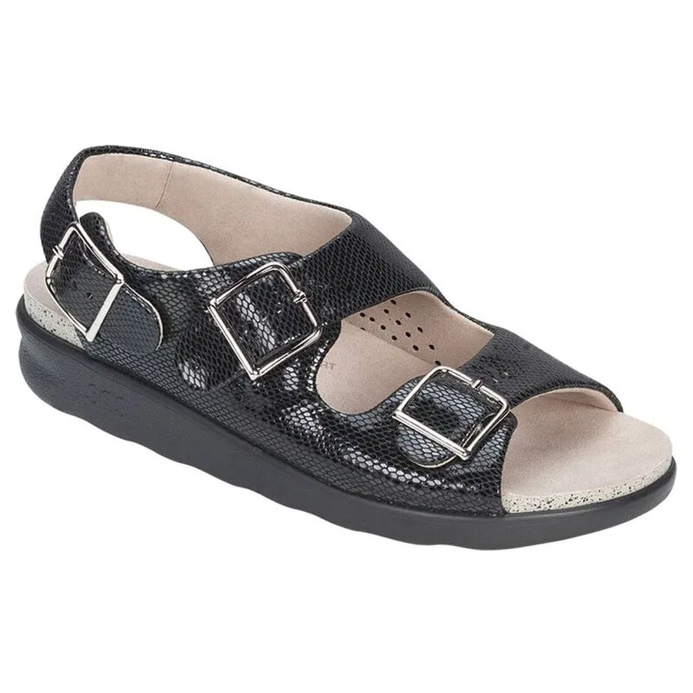 SAS Relaxed Women's Sandal - Black Snake