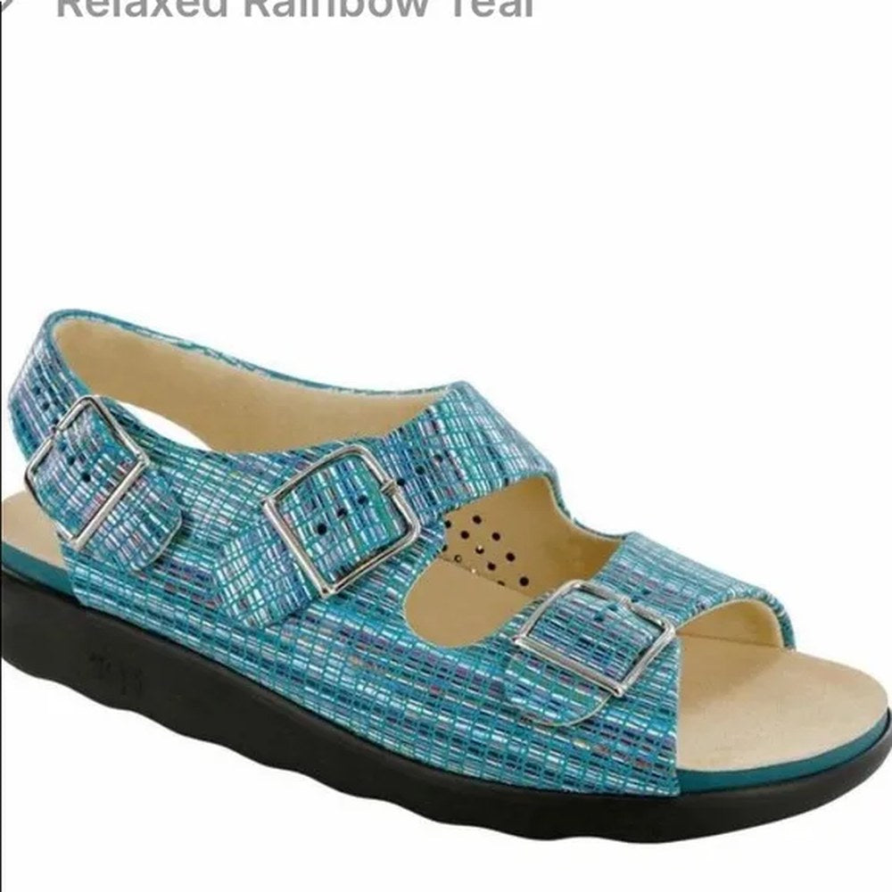 SAS Relaxed Women's Sandal - Rainbow Teal
