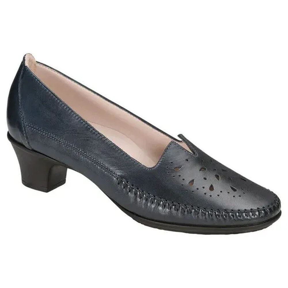 SAS Sonyo Slip On Heel Women's Casual Shoe - Alfa Navy