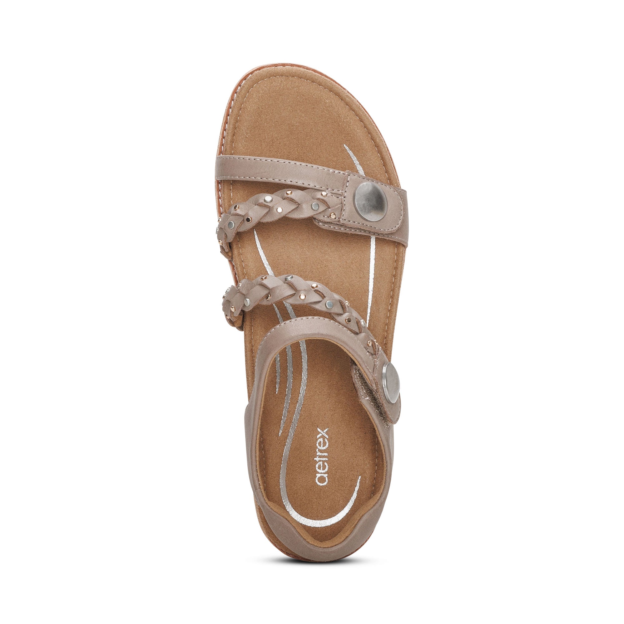 Aetrex Jenn Adjustable Women's Sandal in Taupe