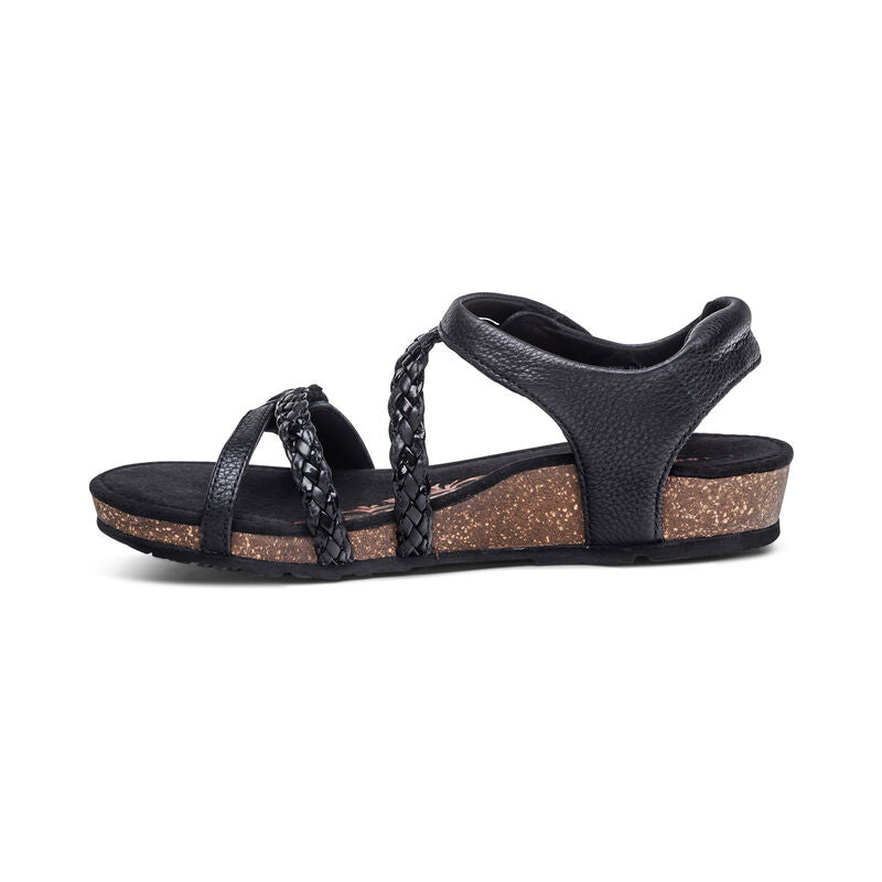 Aetrex Jillian women's sandal in Black