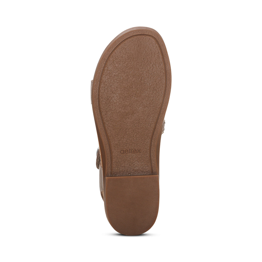 Aetrex Jenn Adjustable Women's Sandal in Taupe