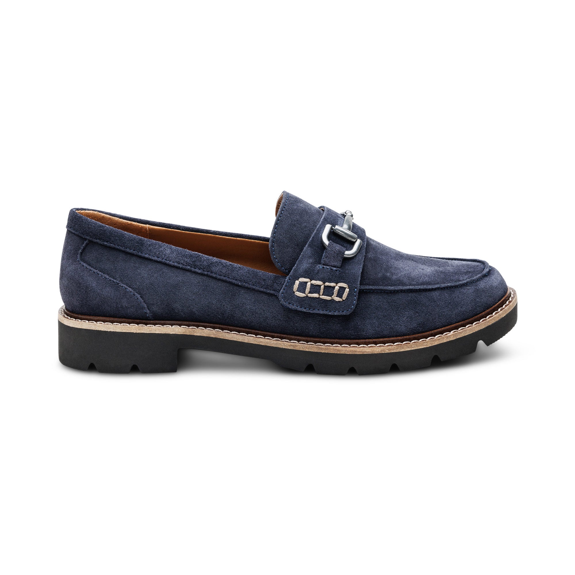 Aetrex Collette women's casual shoe in Navy Suede