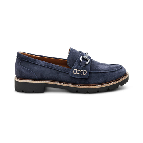 Aetrex Collette women's casual shoe in Navy Suede