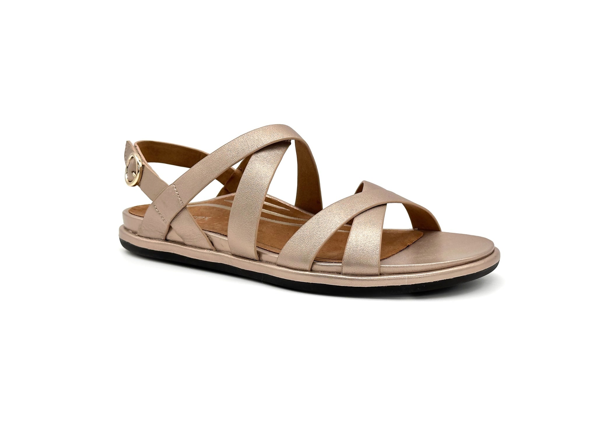 Aetrex Piper women's sandal in Champagne
