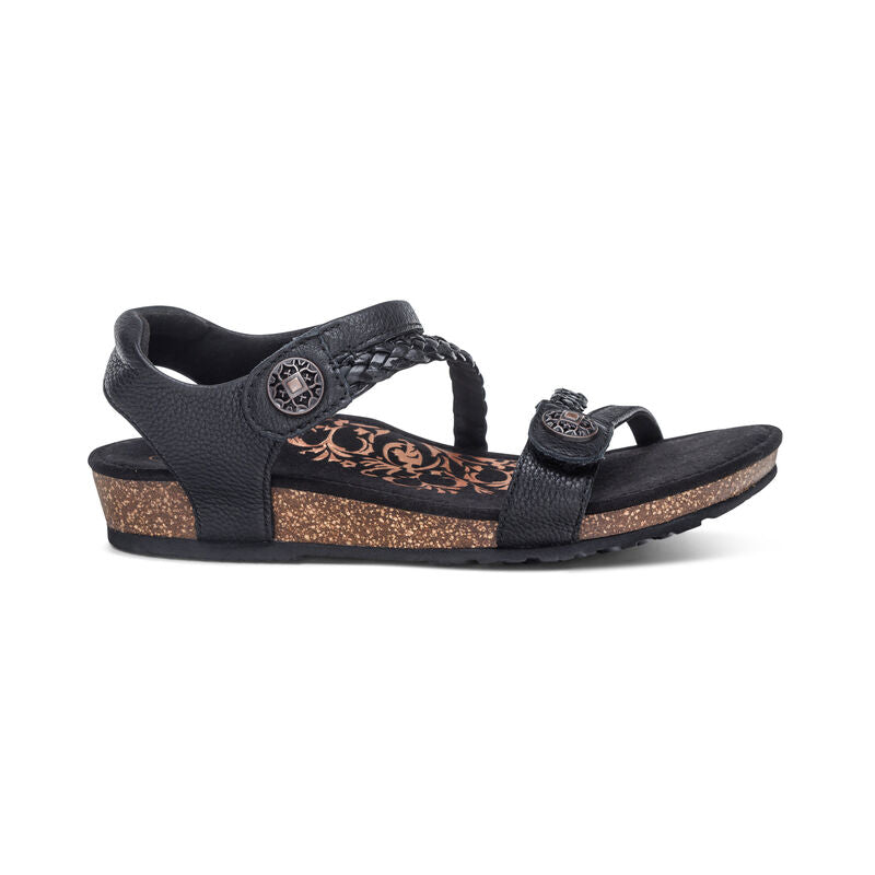 Aetrex Jillian women's sandal in Black