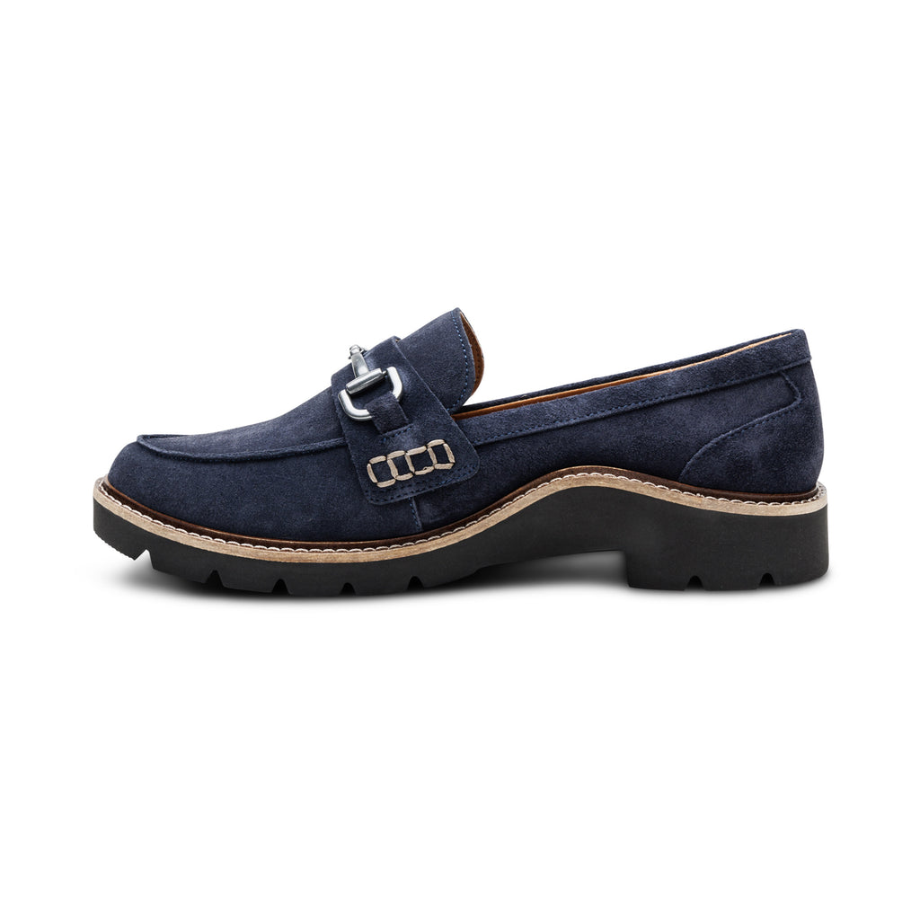 Aetrex Collette women's casual shoe in Navy Suede
