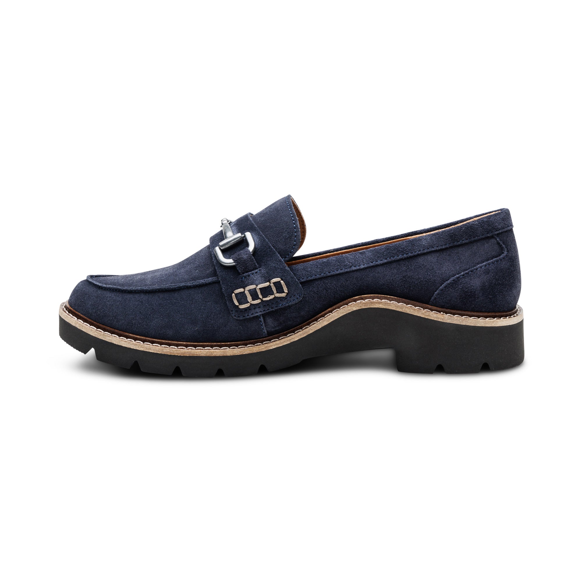 Aetrex Collette women's casual shoe in Navy Suede