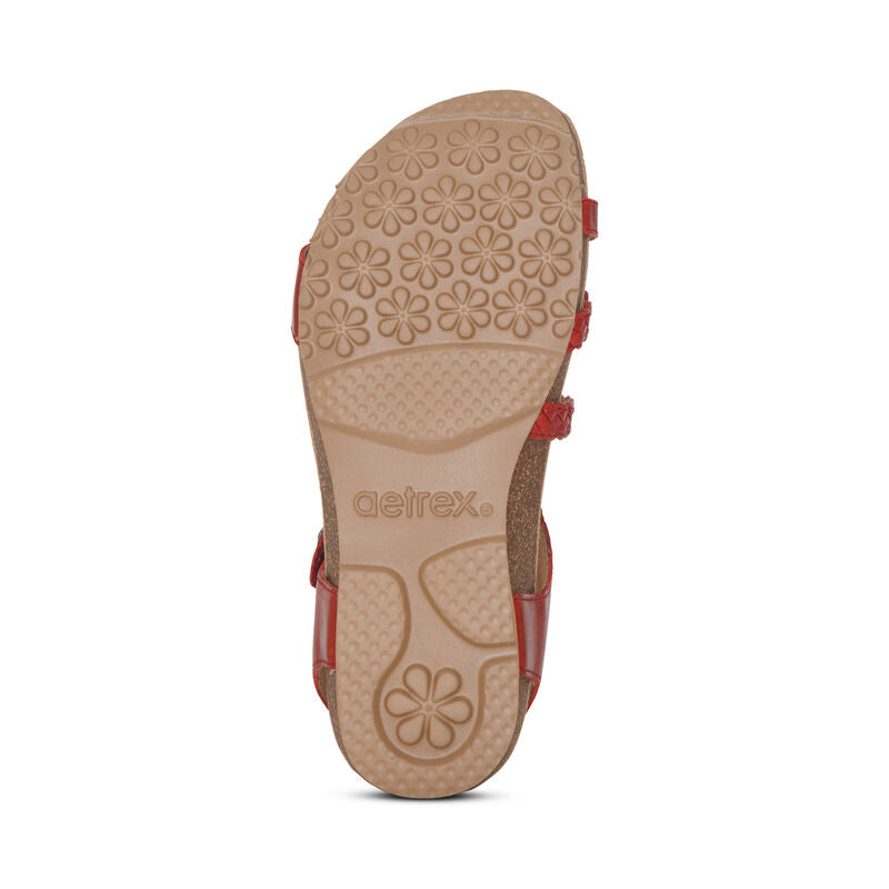 Aetrex Jillian women's sandal in Red