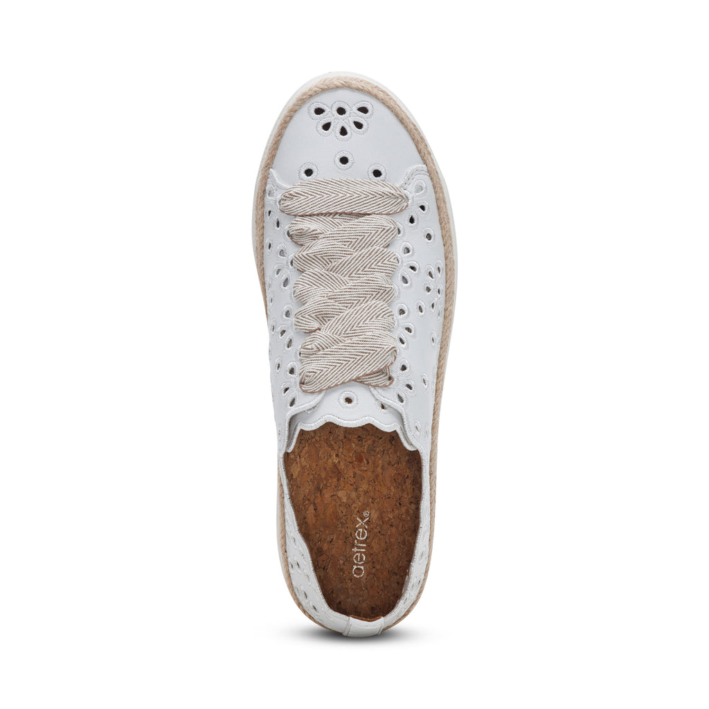 Aetrex Charlotte women's walking shoe in White