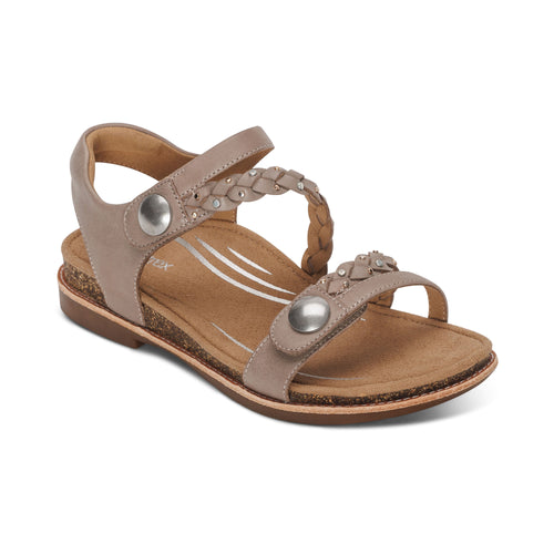 Aetrex Jenn Adjustable Women's Sandal in Taupe