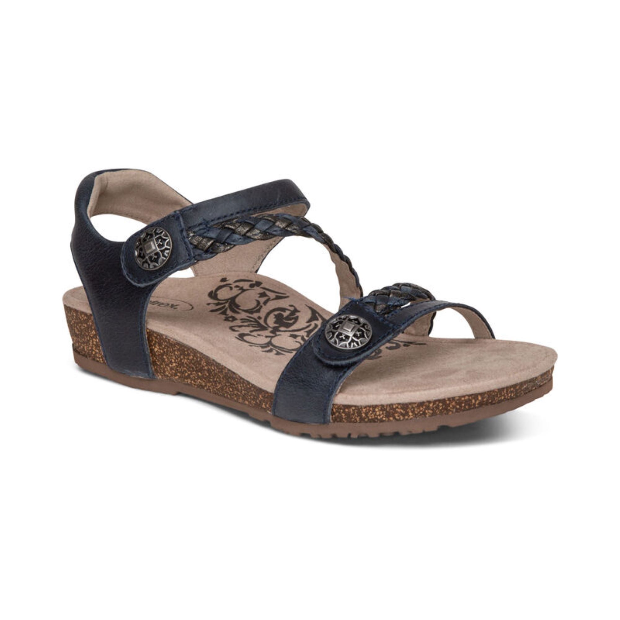 Aetrex Jillian women's sandal in Navy