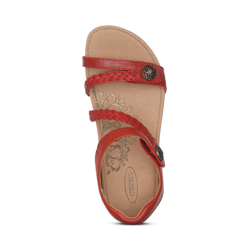 Aetrex Jillian women's sandal in Red