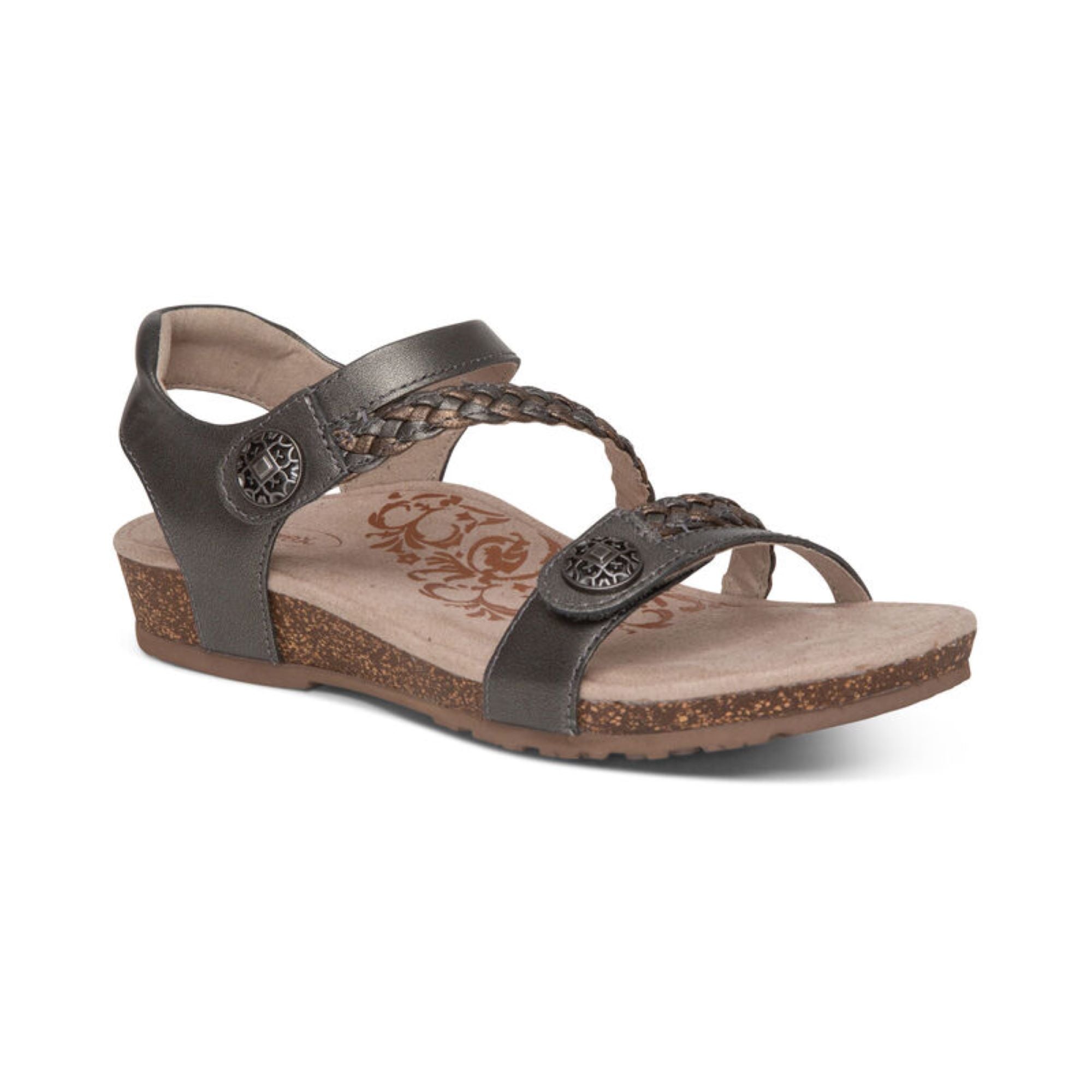 Aetrex Jillian women's sandal in Gunmetal